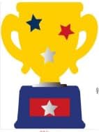 Trophy Pinatas Bundle with a Blindfold and Bat (15.4x13x4 Inches), Perfect for Birthday Parties, Animal Theme Parties, Decorations