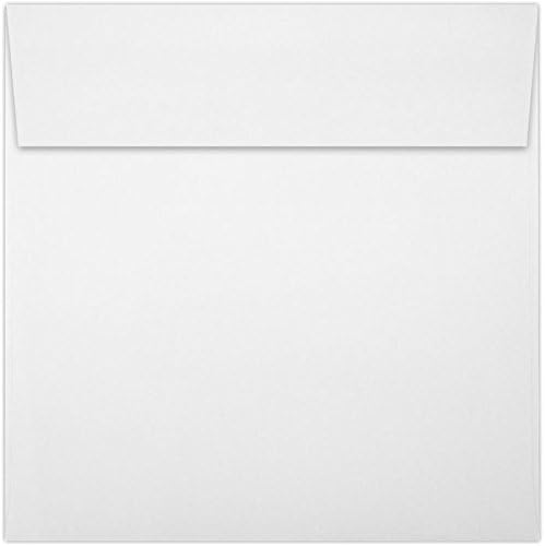 LUXPaper Square Invitation Envelopes | Peel & Press | 5 3/4" x 5 3/4" | White | 100% Recycled | 80lb. Text | 50 Qty
