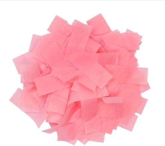 Baby Pink Color Biodegradable Confetti - Rectangular Flame-Resistant and Slow-Falling Tissue Paper Confetti for Cannon and Launcher use – Best for Celebrations - 1 lb, 16 oz