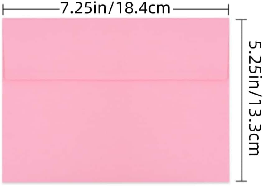 A7 Invitation Envelopes - Peel & Press - 24lb Heavy Duty Envelopes for Wedding Baby Shower Birthday Invitations - 5 1/4" x 7 1/4" (Pastel Pink, 25)