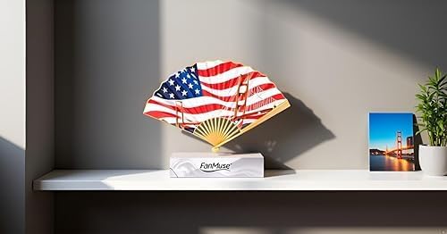 Folding Paper Hand Fan – Golden Gate Bridge Art Folding Fan, Decorative Handheld Paper Fan for Party, Wedding, Travel, Cooling, Home Décor, Gift & Collector Display