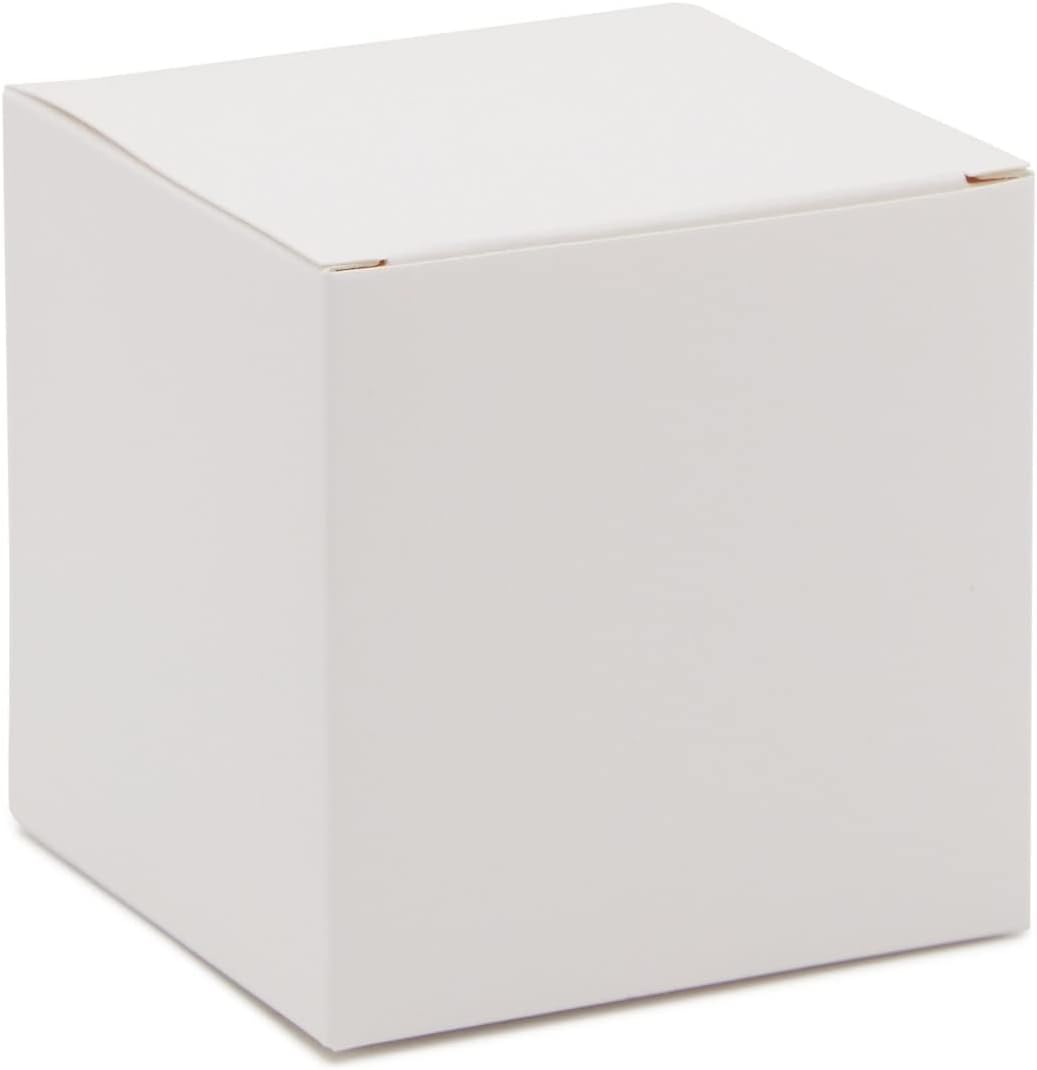 Juvale Bridesmaid Proposal Box - 3 x 3 x 3 In, 100-Count White Mini Gift Boxes with Lids & Cookie Case for Candy & Candle Packaging - Durable Paper & Easy Assembly