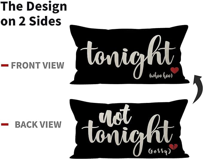 Mancheng-zi Bridal Gift,20x26 Pillow Cover,Bridal Shower Gifts,Funny Couples Reversible Linen Pillow Cover, Bachelorette Party Gifts,Bridal Gifts for Bride,Wedding Gifts for Bride(Black)