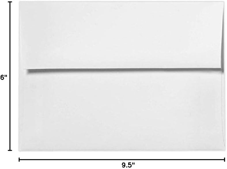 LUXPaper A10 Invitation Envelopes | Peel & Press | 6" x 9 1/2" | White | 80lb. Text | 50 Qty