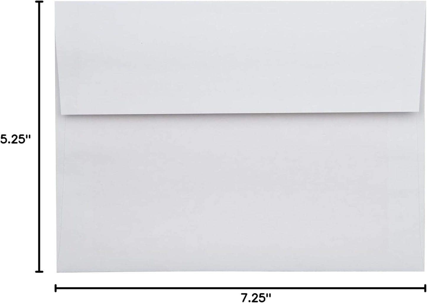 LUXPaper A7 Foil Lined Invitation Envelopes | Peel & Press | 5 1/4" x 7 1/4" | White w/Gold LUX Lining | 60lb. Text | 250 Qty