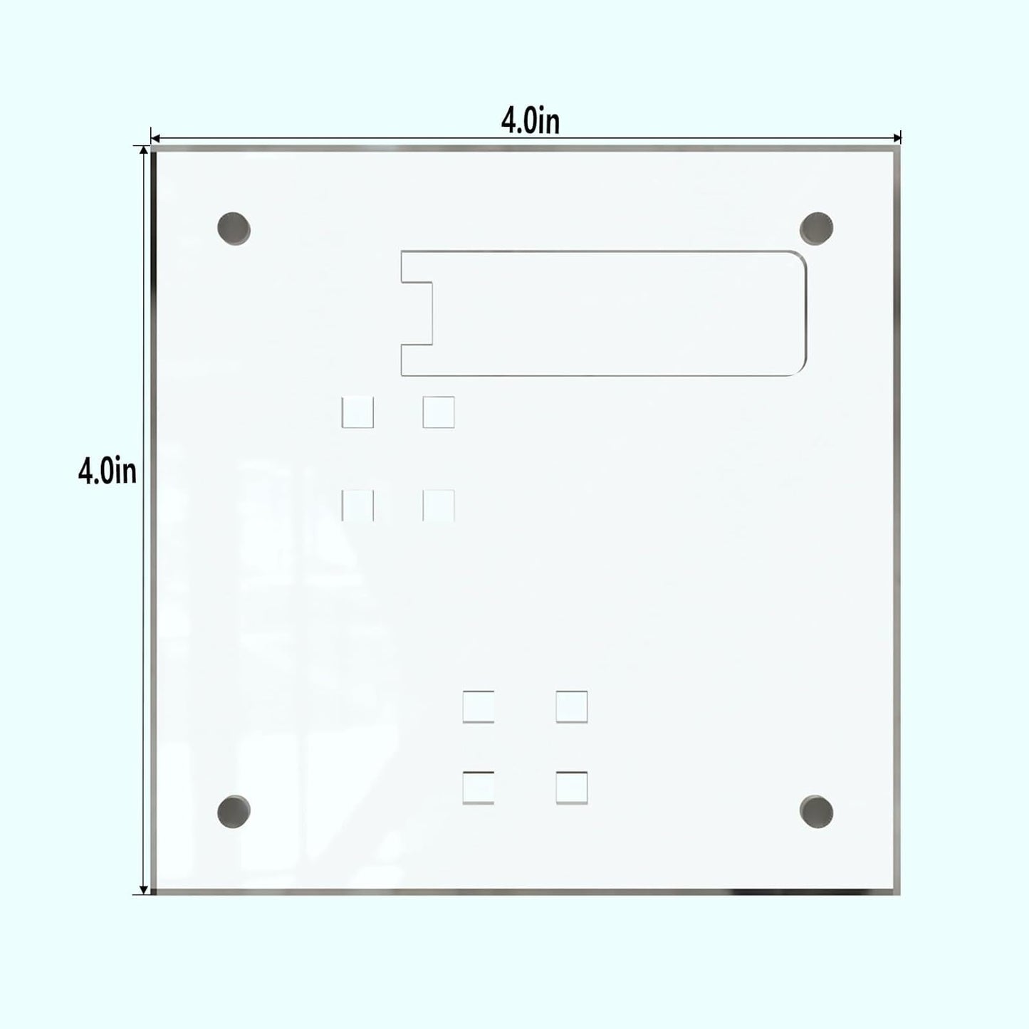 HELPLEX Picture Frames, 6 Pack 4x4 inch Acrylic Picture Frame Clear 4 x 4 Photo Frames Magnetic Picture Frames Ready for Tabletop Display, Effectively Protect Photos from Fading and Yellowing