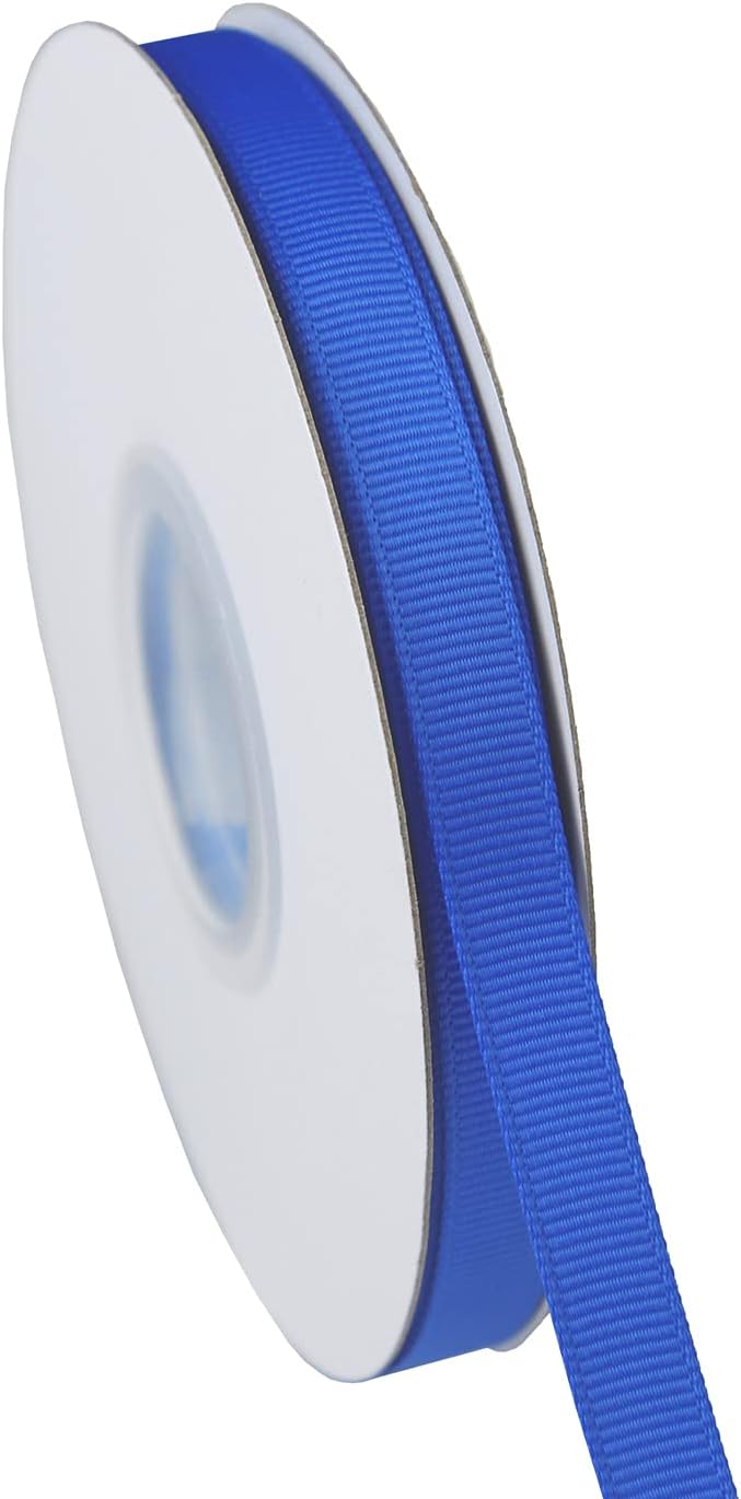 ITIsparkle 3/8" Inch Grosgrain Ribbon 50 Yards-Roll Set for Gift Wrapping Scrap Books Party Favor Hair Braids Baby Shower Decoration Cake Decoration Floral Arrangement Craft Supplies, Royal Ribbon