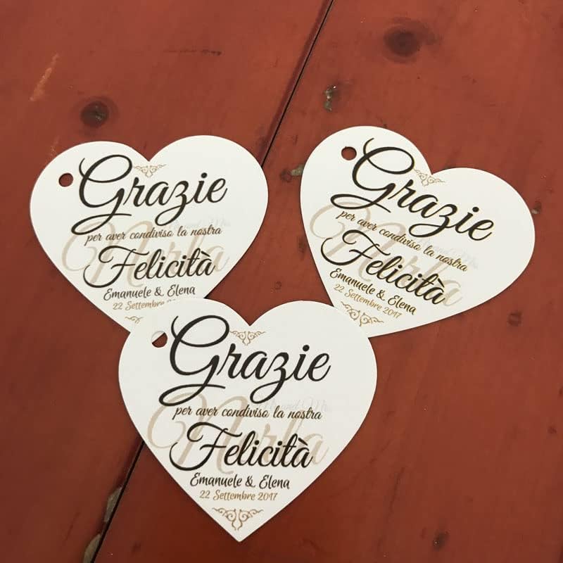 54-108 Pack Custom Hang Tag Personalized Name Paper Tags Customize Any Logo Text Label Tags for Clothes Jewelry Gift Wedding Birthday Favors and Small Business