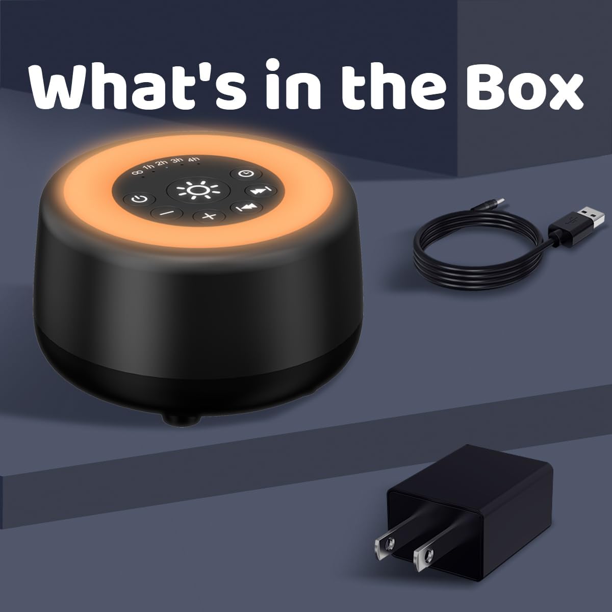 Sleepbox Sound White Noise Machine with 25 Soothing Sounds and 10 Colors Warm Night Light 4 Brightness Levels 32 Volume Levels 5 Timer and Memory Function Perfect for Baby Kids Adults Seniors Sleeping