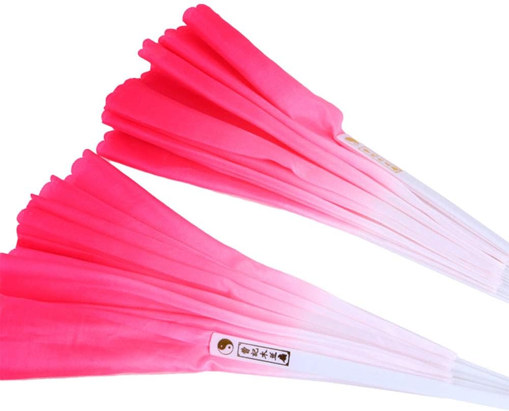 ZooBoo 2Pcs Traditional Chinese Folding Dance Fan - Elegant Taichi Kungfu Performance Accessory