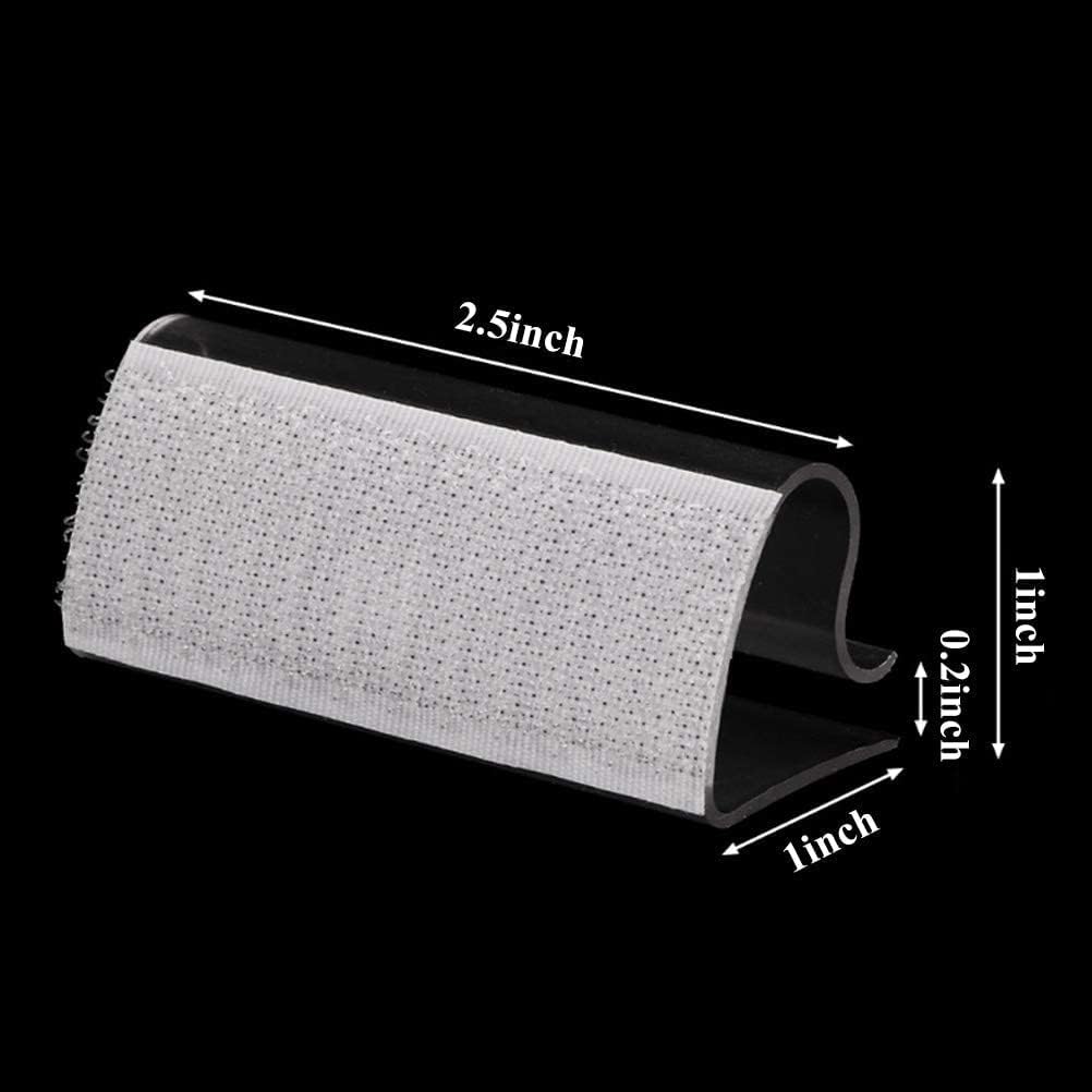 50Pcs Table Skirting Clips, Clear Plastic Table Skirt Clips with Hook Fastener Fits 3/4" to 1" Tables for Indoor Outdoor Events Wedding Meeting