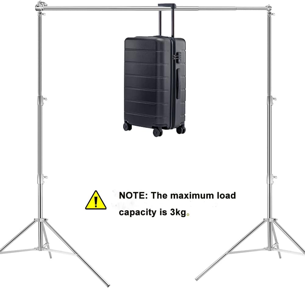 Photo Video Studio Backdrop Stand, 9.19ft Stainless Steel Backdrop Support System Background Stand with Carry Bag for Portrait & Studio Photography