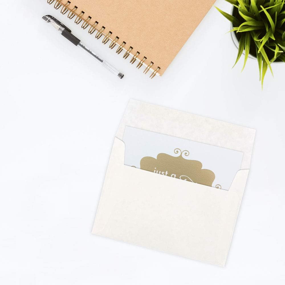 JAM PAPER A7 Parchment Invitation Envelopes - 5 1/4 x 7 1/4 - White Recycled - 50/Pack