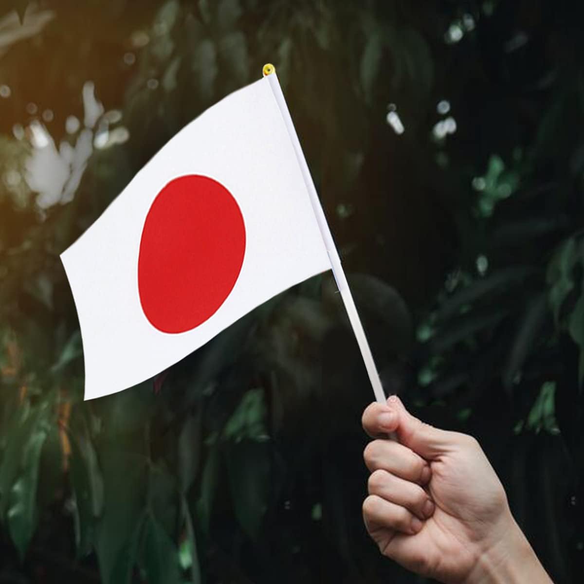 Japan Flag Japanese Flag, Small Mini Handheld Japan Flags on Stick, Ideal for Party Parades Sports Events Patriotic Festival Decorations