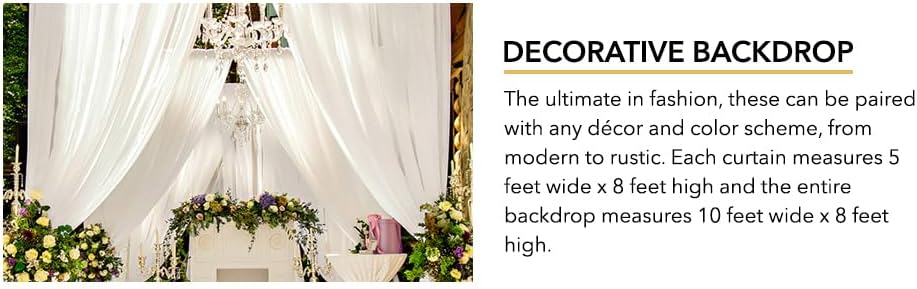 AK TRADING CO. Polyester Backdrop Drapes Curtains Panels with Rod Pockets - Wedding Ceremony Party Home Window Decorations - Peach, 5 ft x 10 ft