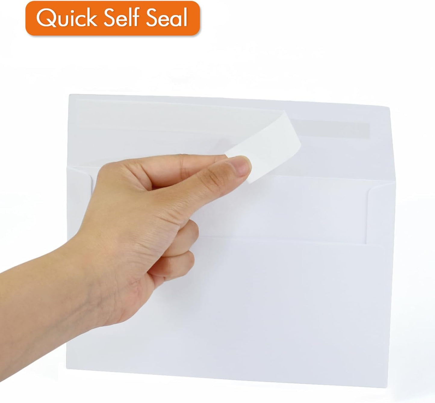 A9 Invitation Envelopes 50 Pack White 5 3/4 x 8 3/4 Inches Self Seal Printable Envelopes for 5x8 Cards,Azaza