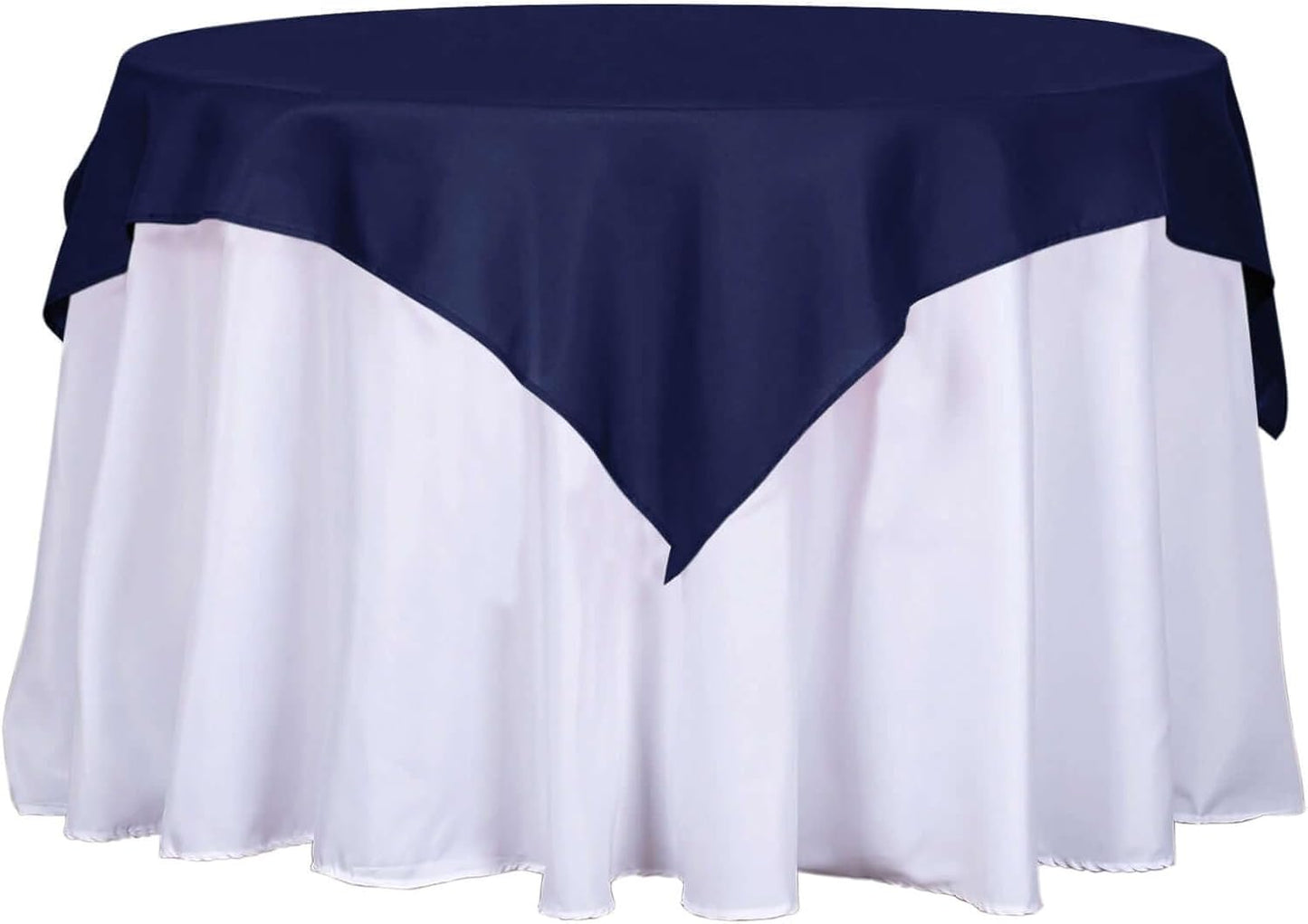 Efavormart 54x54 Navy Blue Wholesale Linens Seamless Polyester Square Linen Tablecloth for Wedding Banquet Party Restaurant