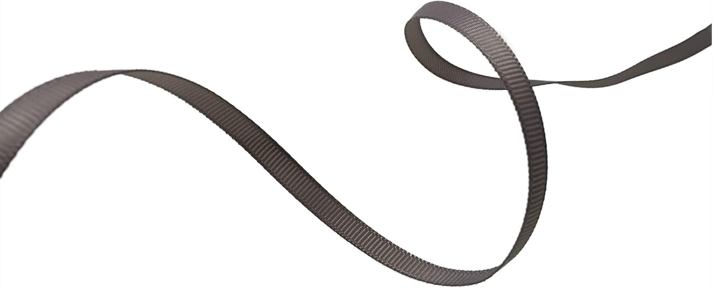 Jesep One Roll 100 Yards Soild Grosgrain Ribbon Boutique Gift Wrapping Package Ribbon, DIY Crafts Bow Hair Headband Accessories Assorted Ribbon #09(1/4" 6mm, Gray)