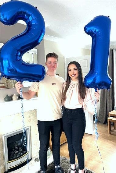 Giant Navy Blue 22 Balloon Number 40 Inch, 22 Number Balloons Birthday Supplies, 22 Year Old Birthday Party Celebration, 22 Balloons Graduations Anniversary Decorations