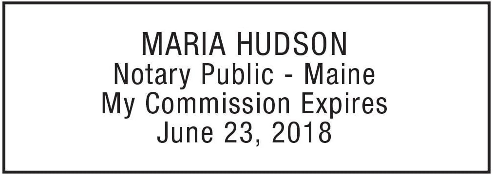 MaxMark Notary Stamp for State of Maine- Self Inking Stamp