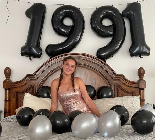 Black Number 29 Balloon - 40 Inch, Birthday Party Decorations, Anniversary & Graduation Supplies