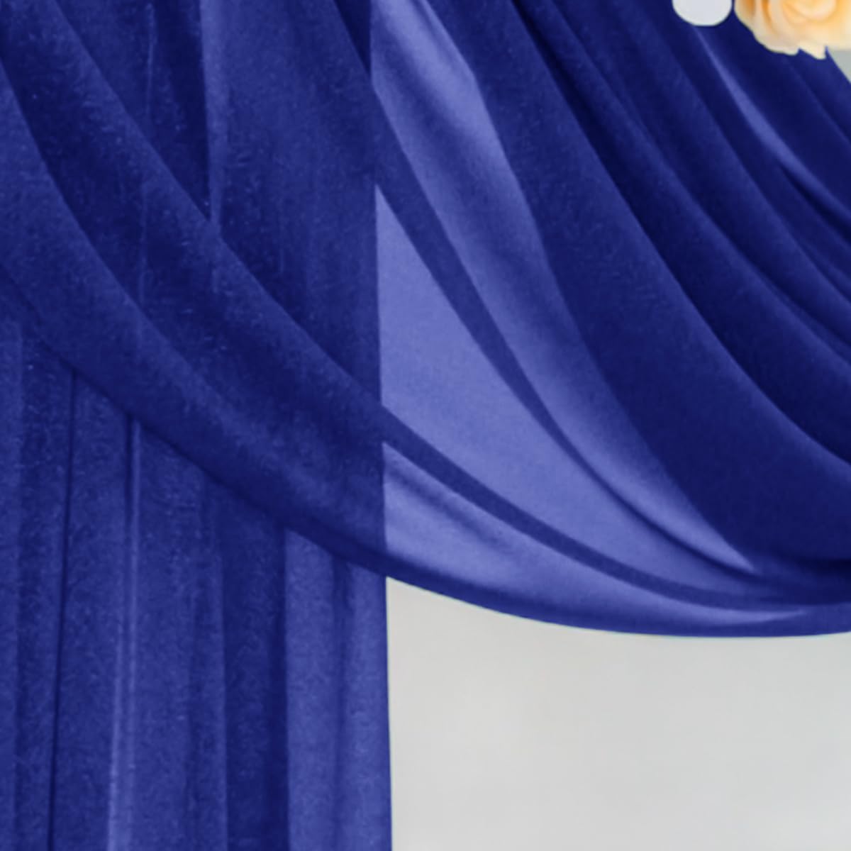 Royal Blue Wedding Arch Draping Fabric 29" x 20 FT Blue Wedding Drapes for Backdrop Sheer Curtains Drapes for Romantic Bridal Baby Shower Ceremony Birthday Party Fall Outdoor Events