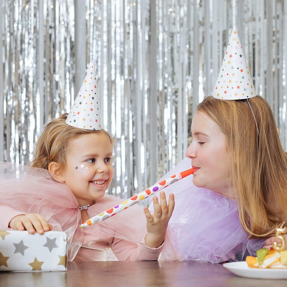 10 Pack Silver Backdrop Curtain Party Decorations Foil Fringe Backdrop Silver Tinsel Streamers Birthday Bachelorette New Year Christmas Wedding Baby Shower Disco Party Decorations