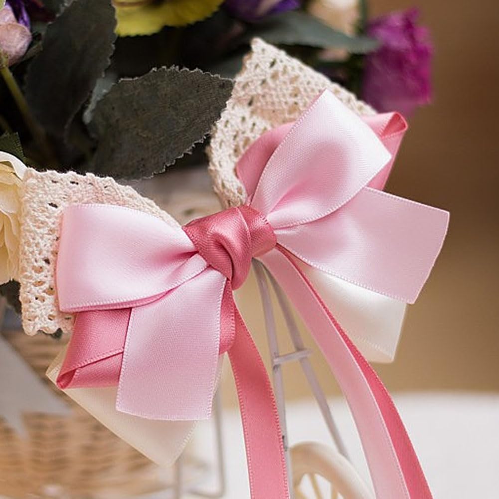 Light Pink Satin Ribbon Double Faced Satin 1/2 inch x 55 Yards Polyester Ribbon for Gift Wrapping Crafts Wedding Decoration Bows Ornaments Party Bouquet Floral Arrangement