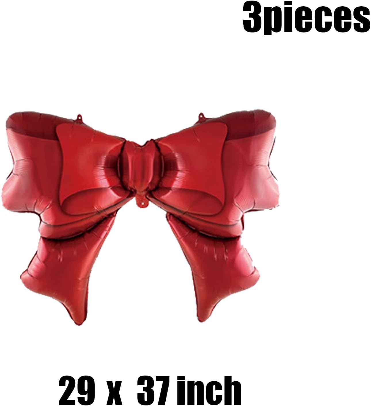 36 Inches Bow Foil Balloon Huge Bowtie Red Balloon for Baby Shower, Wedding, Kids Theme Party Decoration (Red 2)