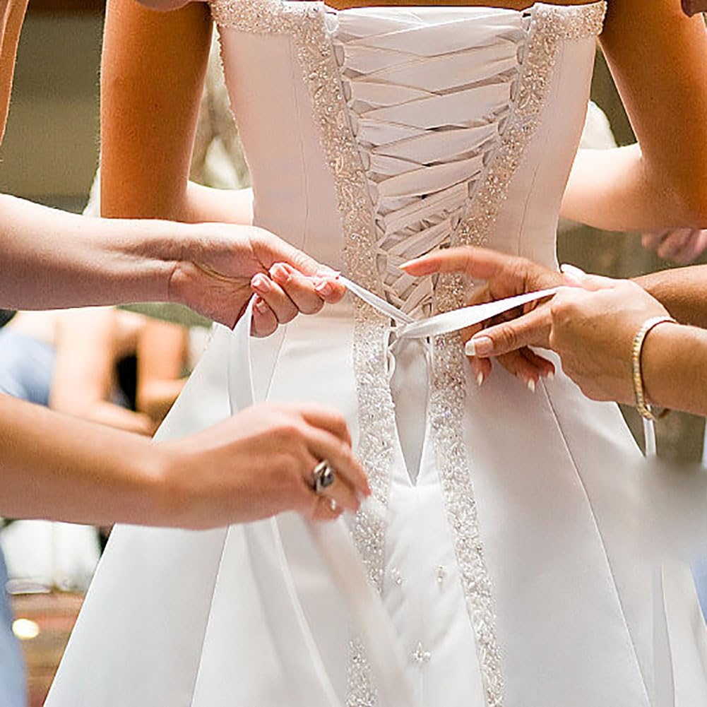 White Satin Ribbon Double Faced Satin 1/2 inch x 55 Yards Polyester Ribbon for Gift Wrapping Crafts Wedding Decoration Bows Ornaments Party Bouquet Floral Arrangement