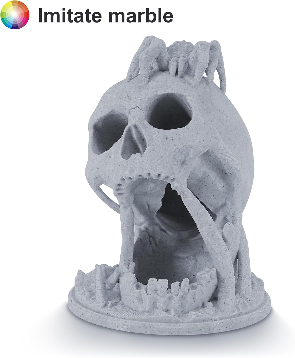 Kingroon Marble PLA Filament, 1.75mm 3D Printing Filament 1 kg(2.2lbs), Dimensional Accuracy Probability +/- 0.02mm, Sparkly Stone Rock 3D Printer Filament