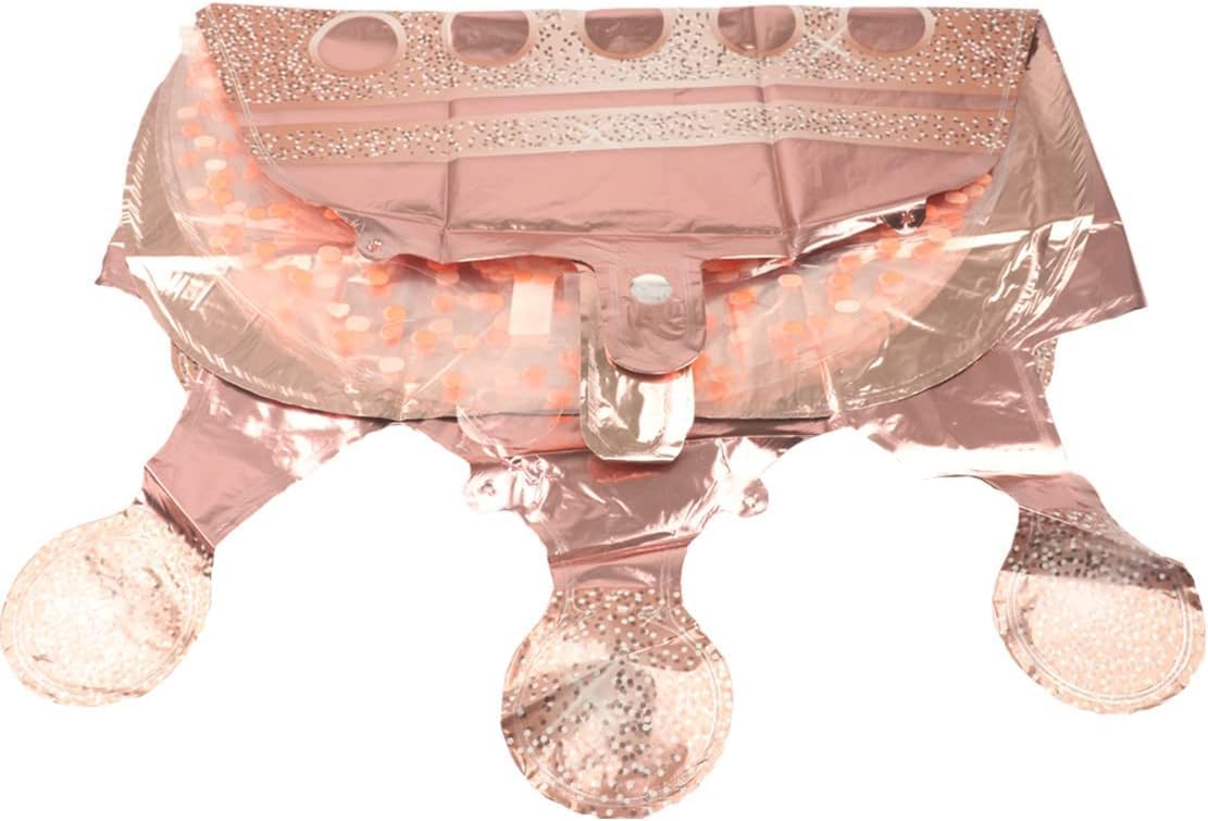 Rose Gold Crown Mylar Balloons And Pink Birthday Large Round Mylar Balloons Set
