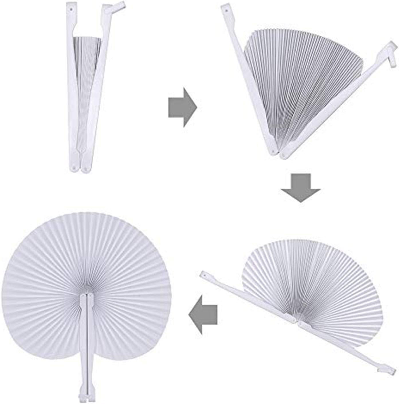 12 Packs Decorative Paper Folding Hand Fans Handheld,Silver Round Foldable Wedding Fans Chinese and Japanese Fans Bulk for Bridal Guest Church Party Favors Dancing Birthday DIY