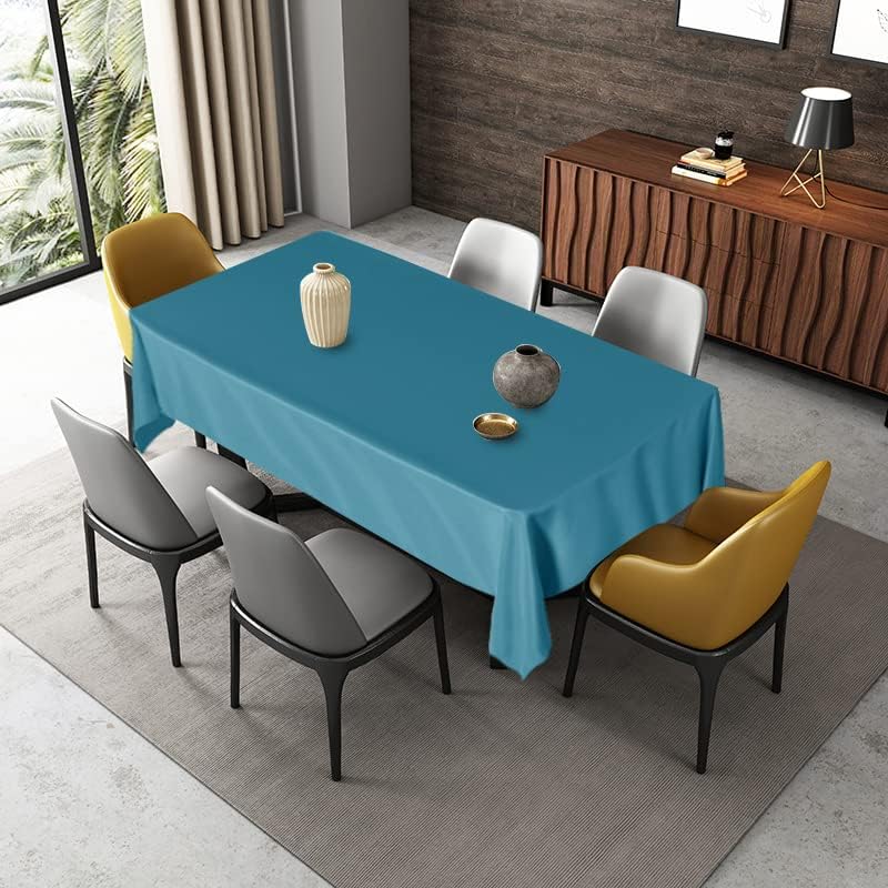 Fitable Rectangle Tablecloth Stain and Wrinkle Resistant Washable Polyester Table Cloth for Buffet Parties and Camping (60x84 inch, Teal)
