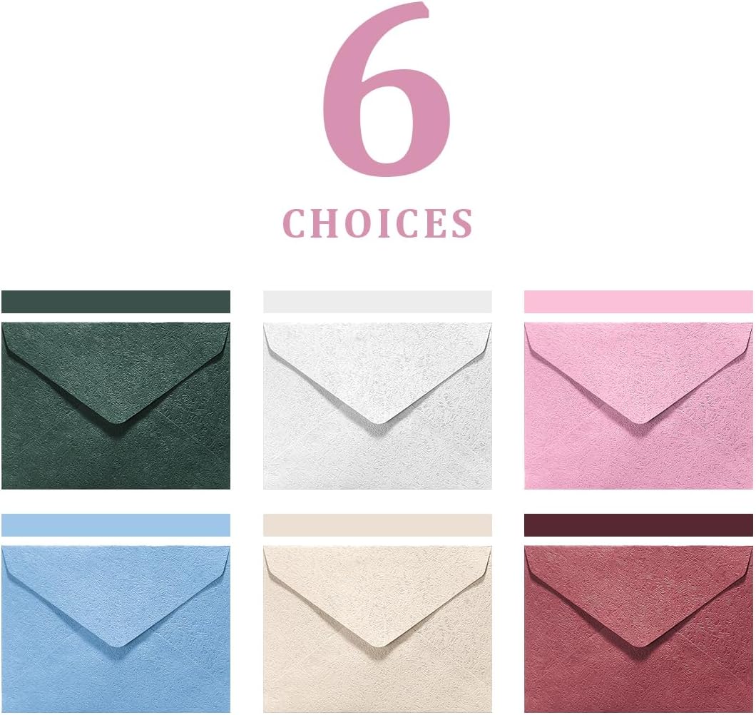 30 Pieces A6 Envelopes with 30 Seal Stickers, 6.32 x 4.45 inch Envelopes for 4 x 6 Wedding Invitation Cards, Greeting Cards, Graduation, Birthday Party Invitations, Pink.