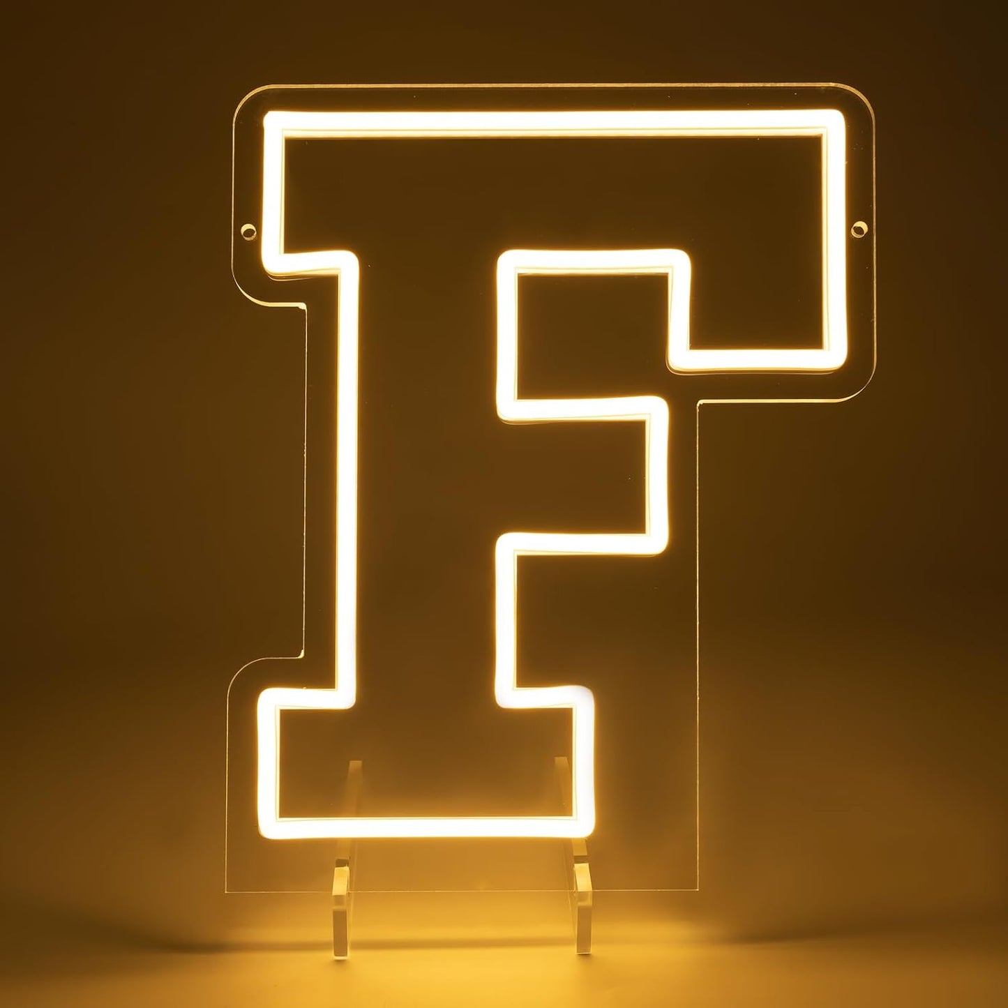 Light Up Letters F, Led Marquee Letter Lights Neon Sign, 13.9" Height Decorative Lighted Alphabet Number, Battery/USB Powered Led Letters Lights for Wedding, Birthday, Party, Christmas or Home Decor