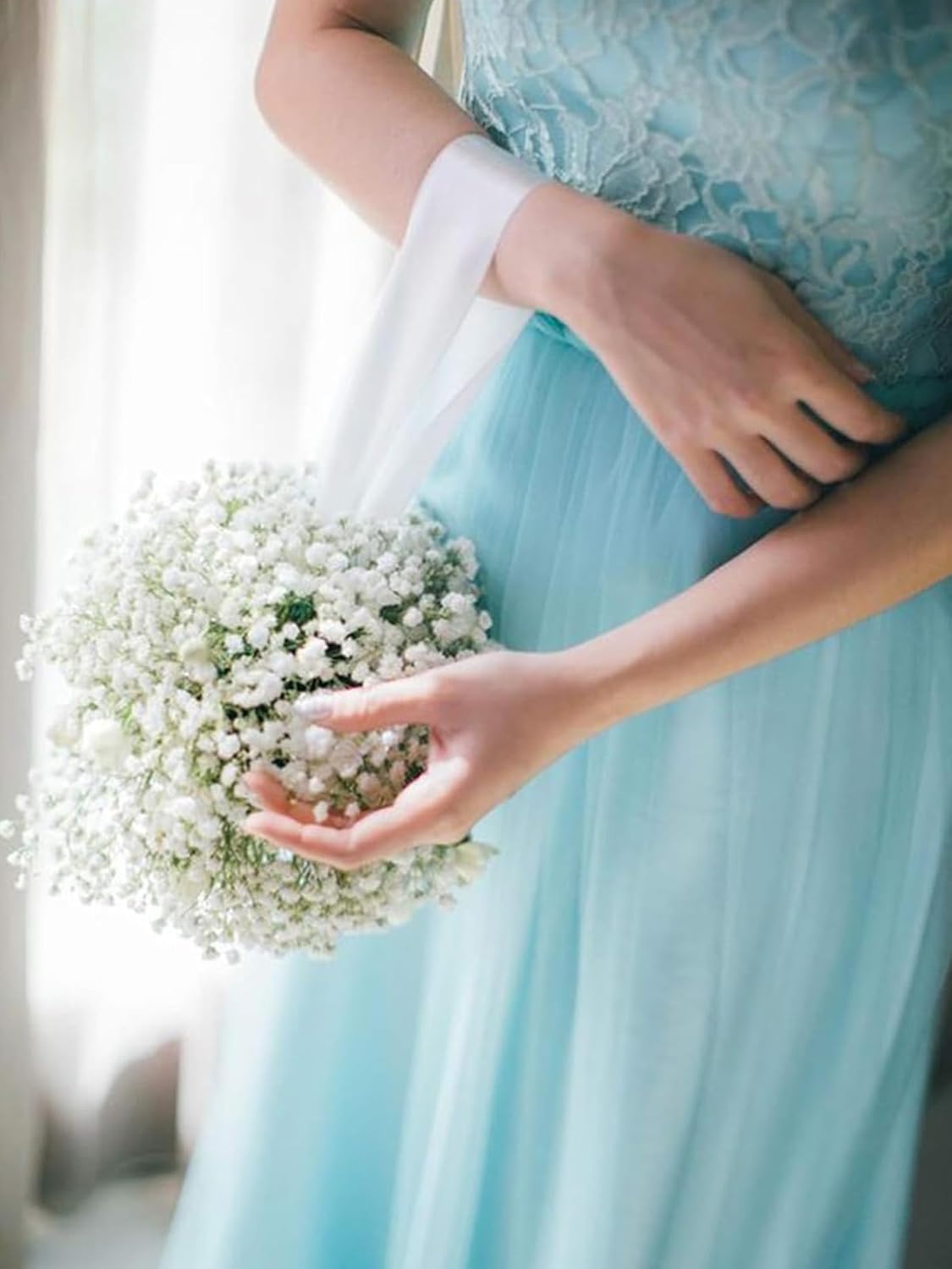 1-1/2 Inch White Satin Ribbon 50 Yards Solid Fabric Ribbons for Gift Wrapping, Crafts, Floral Arrangements, Wedding, Party, Holiday and Home Decor