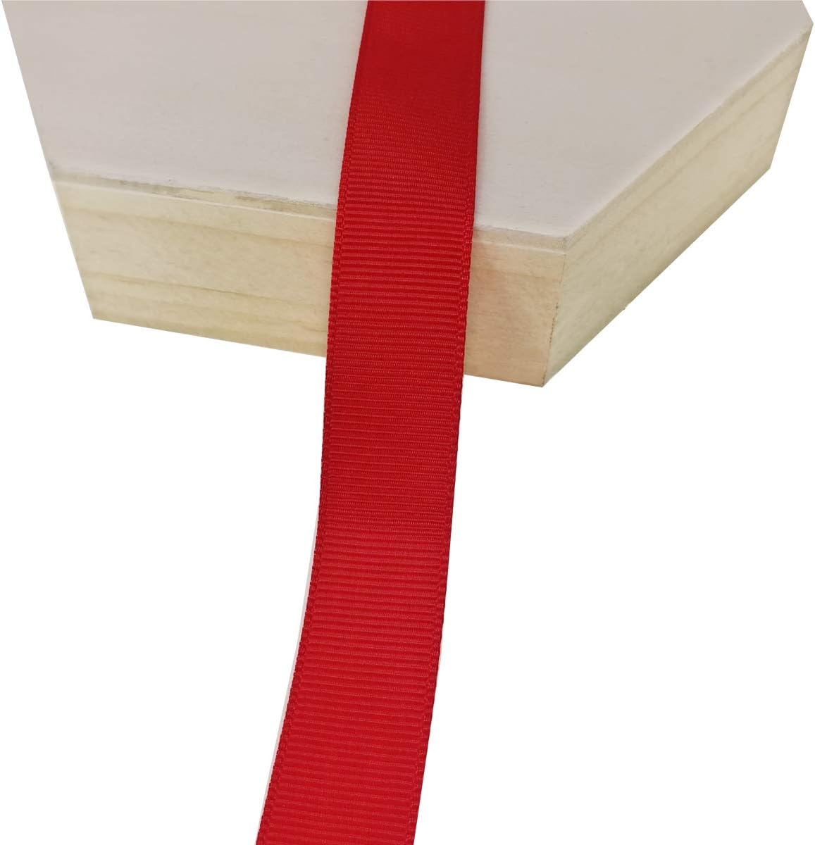 Jesep One Roll 100 Yards 3/4" Soild Grosgrain Ribbon Boutique Gift Wrapping Package Ribbon, DIY Crafts Bow Hair Headband Accessories Assorted Ribbon#235 (3/4" 20mm, Red)