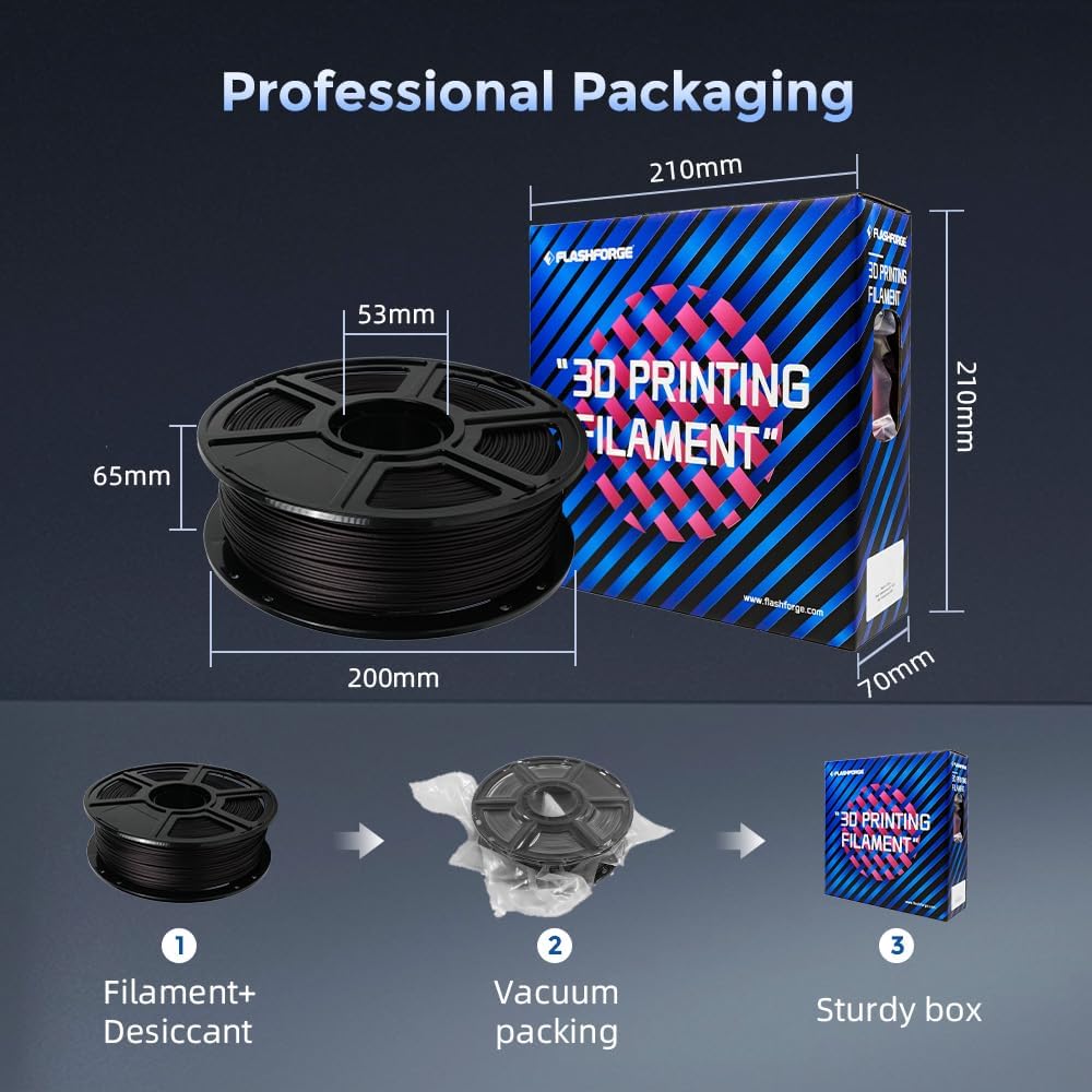 FLASHFORGE Carbon Fiber PETG Filament 1.75mm, PETG with Carbon Fiber, 1KG Spool, Dimensional Accuracy +/- 0.02mm, Lightweight & Heat-Resistant & Moisture Free (PETG-CF Marsala)