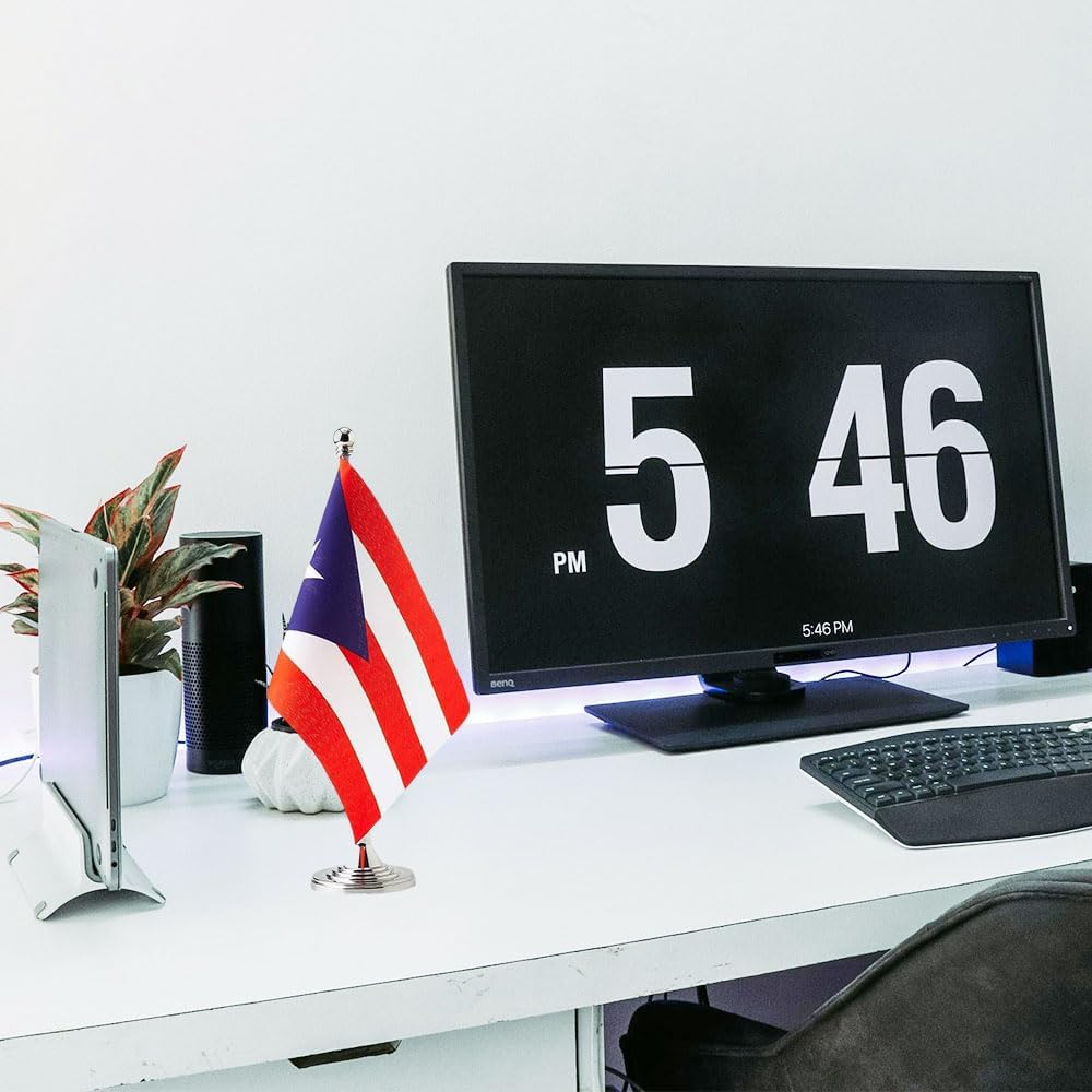 Puerto Rico Flag Puerto Rican Flags, Small Mini Puerto Rican Desk Flag, Used for Table Office Classroom Home Patriotic Events Decorations