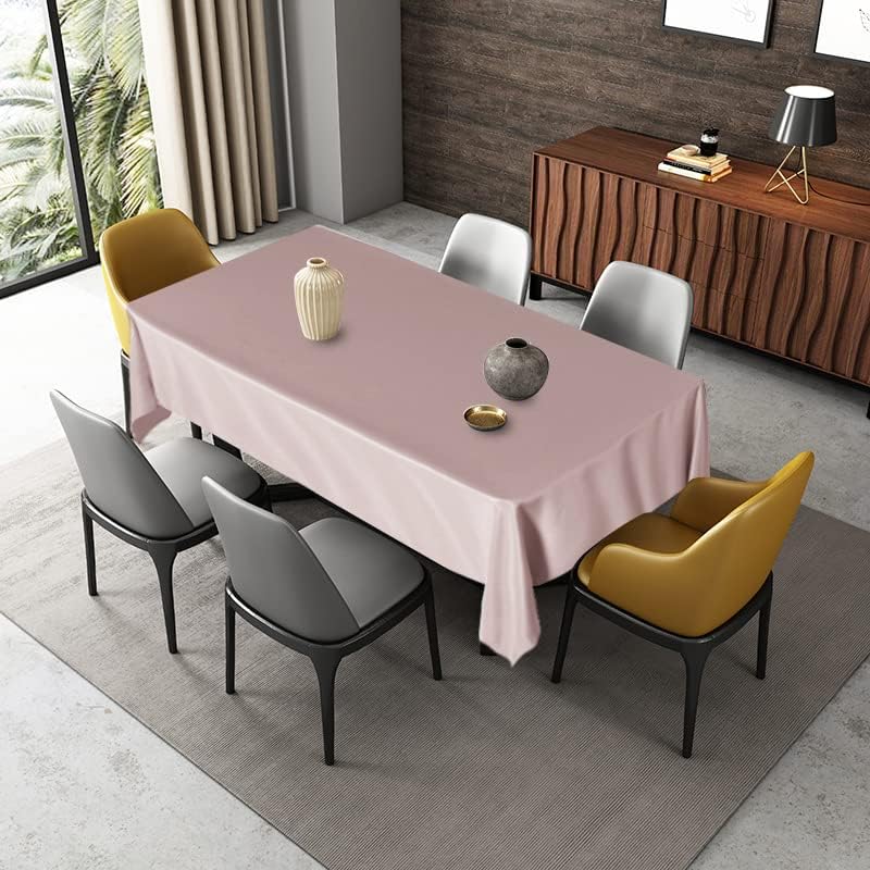 Fitable Rectangle Tablecloth Stain and Wrinkle Resistant Washable Polyester Table Cloth for Buffet Parties and Camping (54x108 inch, Blush)