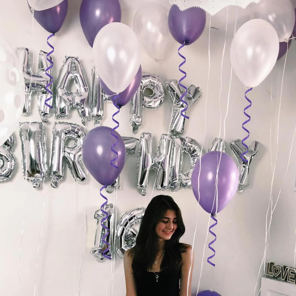 TONIFUL 500 Yards Curling Ribbon-Balloon Ribbon-Balloon String for Art&Craft Decor,Gift Wrapping,Ribbons and Bows for Christmas New Year Birthday Gifts Graduation Supplies (Deep Purple)