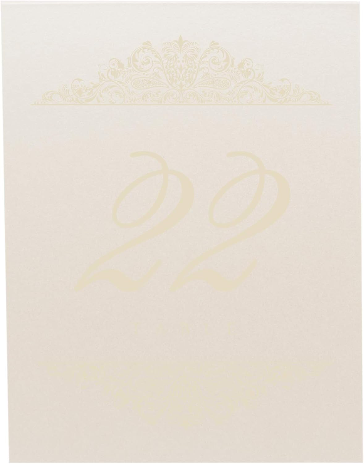 Paisley Wedding Table Numbers (Select Color/Quantity), Champagne, Ivory, 1-90, Double Sided, Tent or Use in a Stand, Great for Parties & Restaurants - Made in the USA