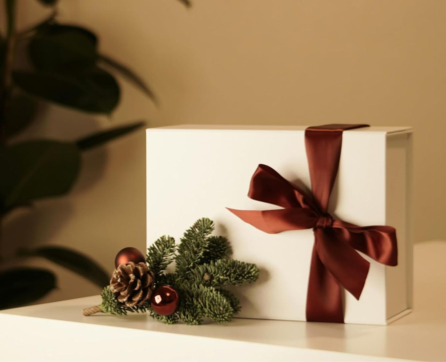 1-1/2 Inch Brown Satin Ribbon 50 Yards Solid Fabric Ribbons for Gift Wrapping, Crafts, Floral Arrangements, Wedding, Party, Holiday and Home Decor