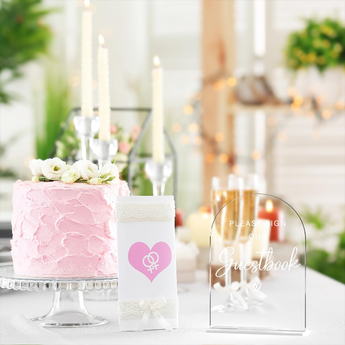 Acrylic Wedding Sign Please Sign Our Guestbook Wedding Signs for Ceremony Modern Calligraphy Arch Acrylic Table Top Sign for Wedding Reception and Event Party Table