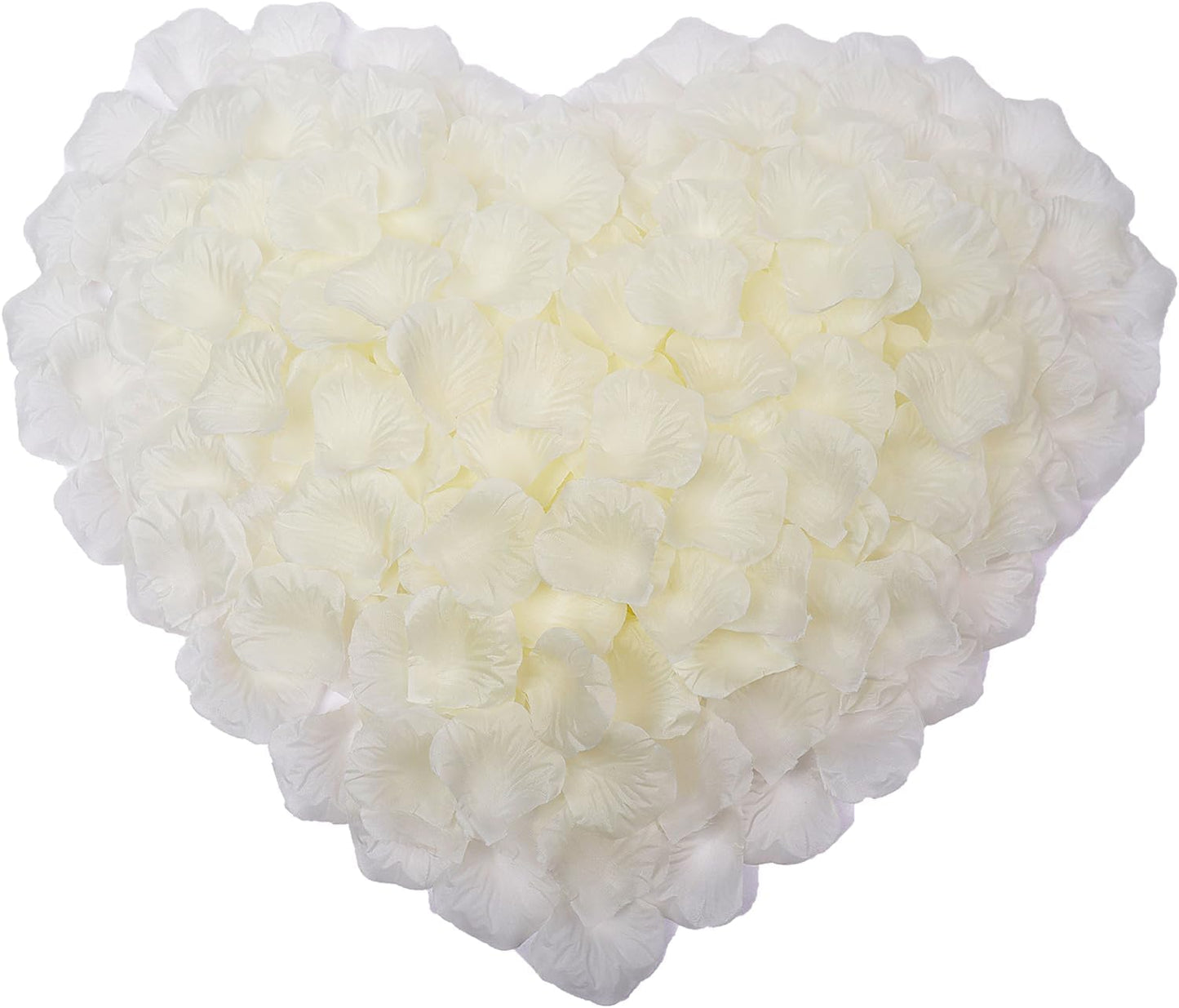 CODE FLORIST 1100 PCS Silk Rose Petals for Valentine's Day,Fake Rose Petals for Romantic Night,Wedding,Proposal Anniversary Flower Decorations(Separated,Scented,Ivory)