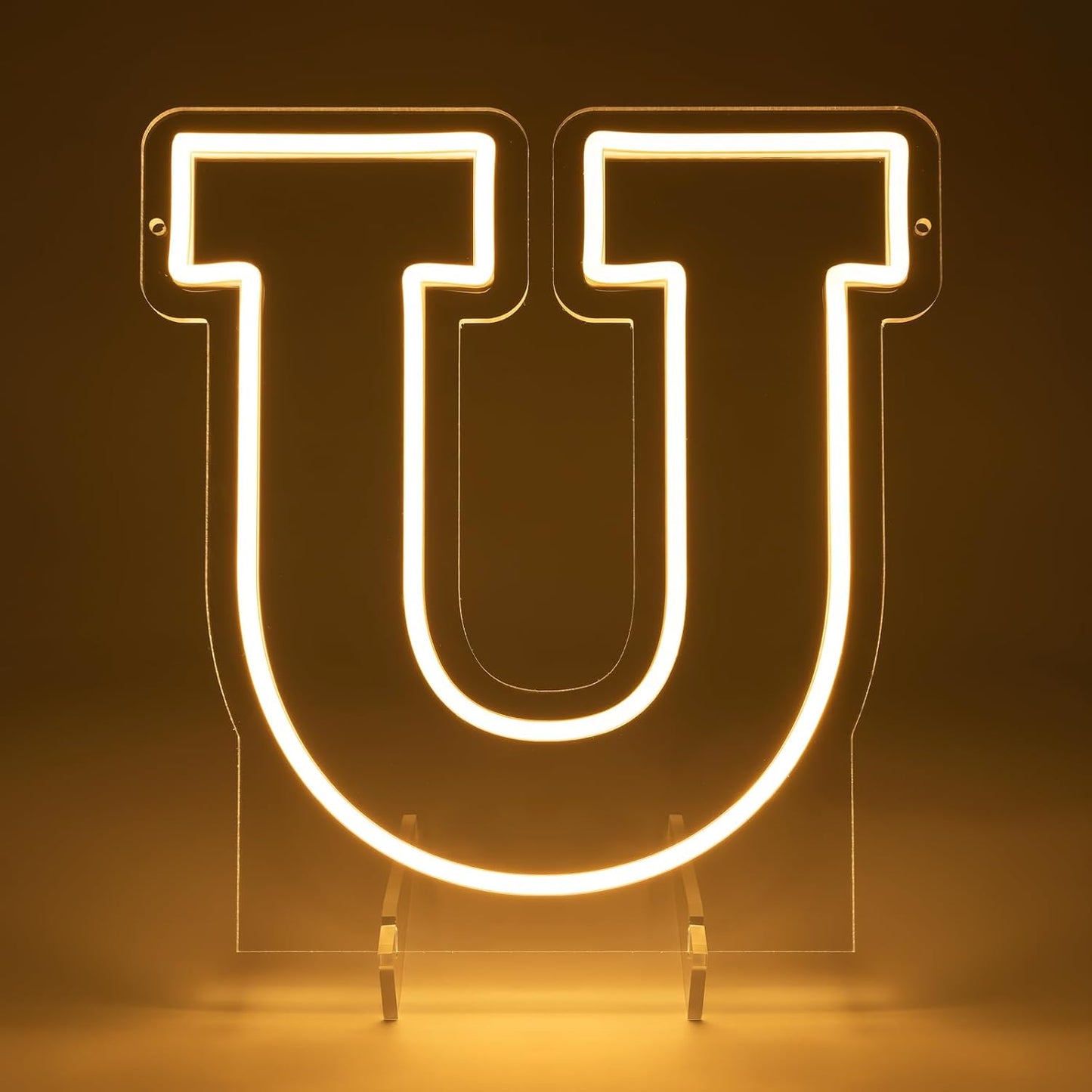 Light Up Letters U, Led Marquee Letter Lights Neon Sign, 13.9" Height Decorative Lighted Alphabet Number, Battery/USB Powered Led Letters Lights for Wedding, Birthday, Party, Christmas or Home Decor