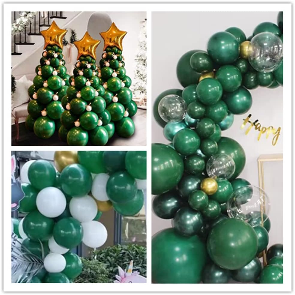 400 Pack Green Balloons 5 Inch Dark Green Latex Mini Small Balloon for Birthday Wedding Baby Shower Graduation Anniversary Jungle Party Decorations