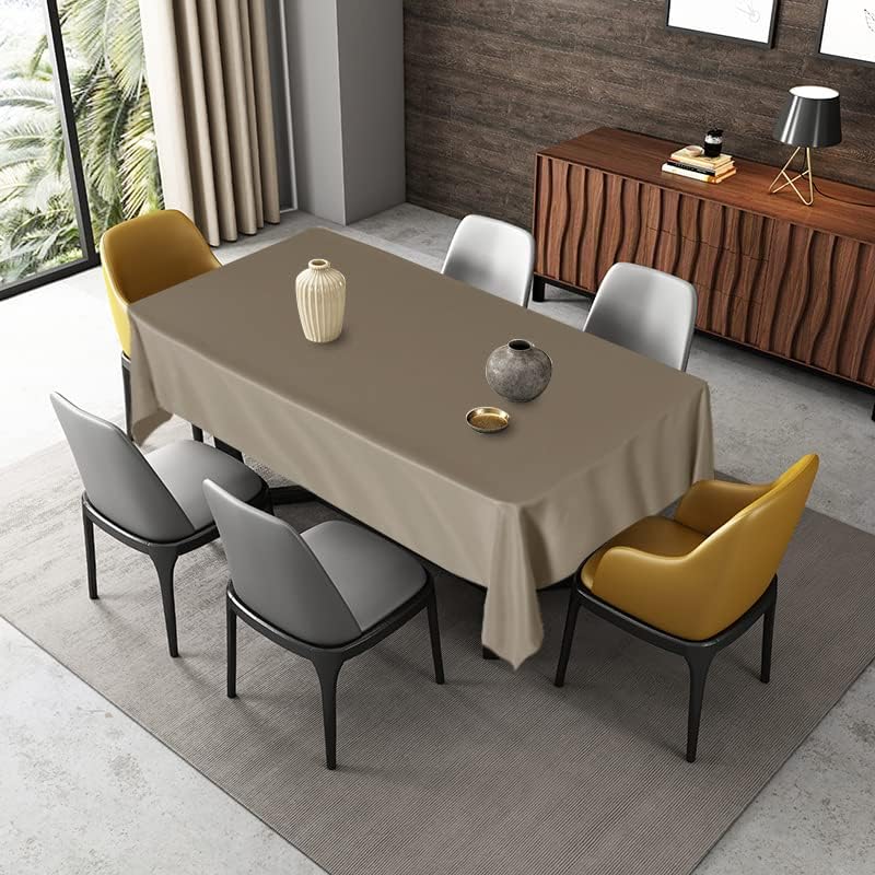 Fitable Square Tablecloth 54x54 inch Tablecloth Stain and Wrinkle Resistant Washable Polyester Table Cloth for Buffet Parties and Camping, Taupe