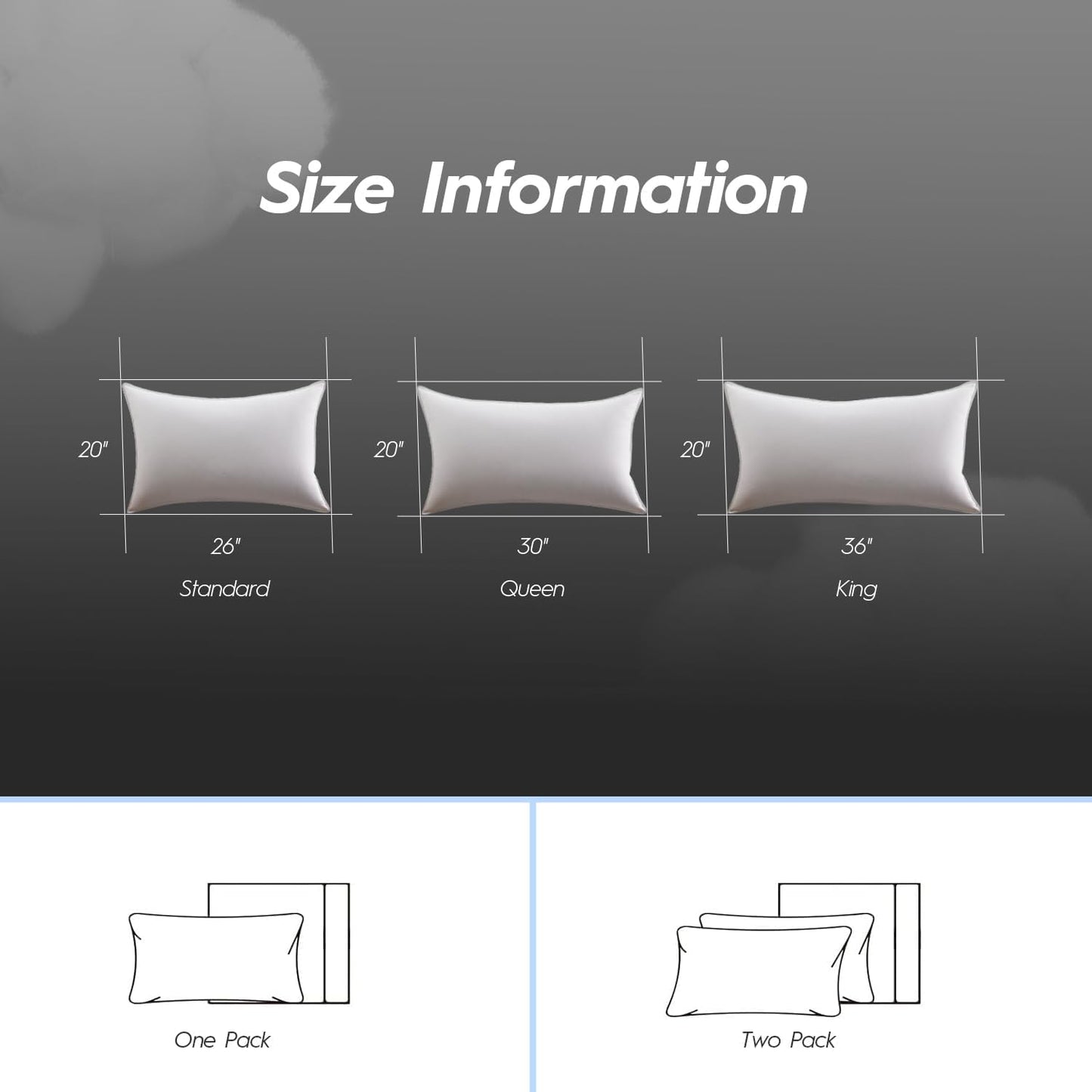 Globon Luxury Down Pillow King Size, Firm Hotel Collection Bed Pillow with 100% Cotton Cover, Down Surrounded Feather Pillow, 20x36 Inches (1 Pack)